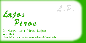 lajos piros business card